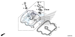 CRF250LD CRF250L UK - (E) drawing CYLINDER HEAD COVER