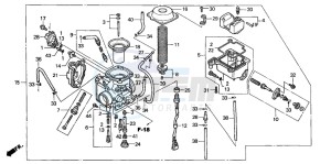 TRX350FE RANCHER 4X4 ES drawing CARBURETOR