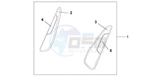 ST13009 France - (F / CMF MME) drawing KNEE PAD SET