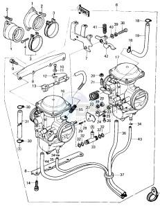 KZ 400 H (H1) drawing CARBURETOR ASSY