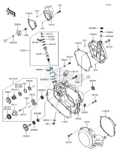 KX85 KX85CEF EU drawing Engine Cover(s)