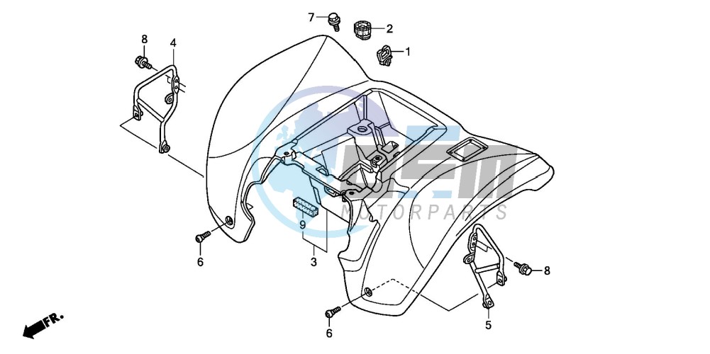 REAR FENDER (TRX250EX1/2/3/4/5)