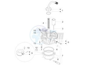 SXL 150 4T 3V CARB drawing Carburetor's components