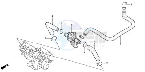 CBR600F4 drawing AIR INJECTION CONTROL VALVE (1)