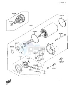 JB 650 A [JET MATE] (A3-A4) [JET MATE] drawing STARTER MOTOR