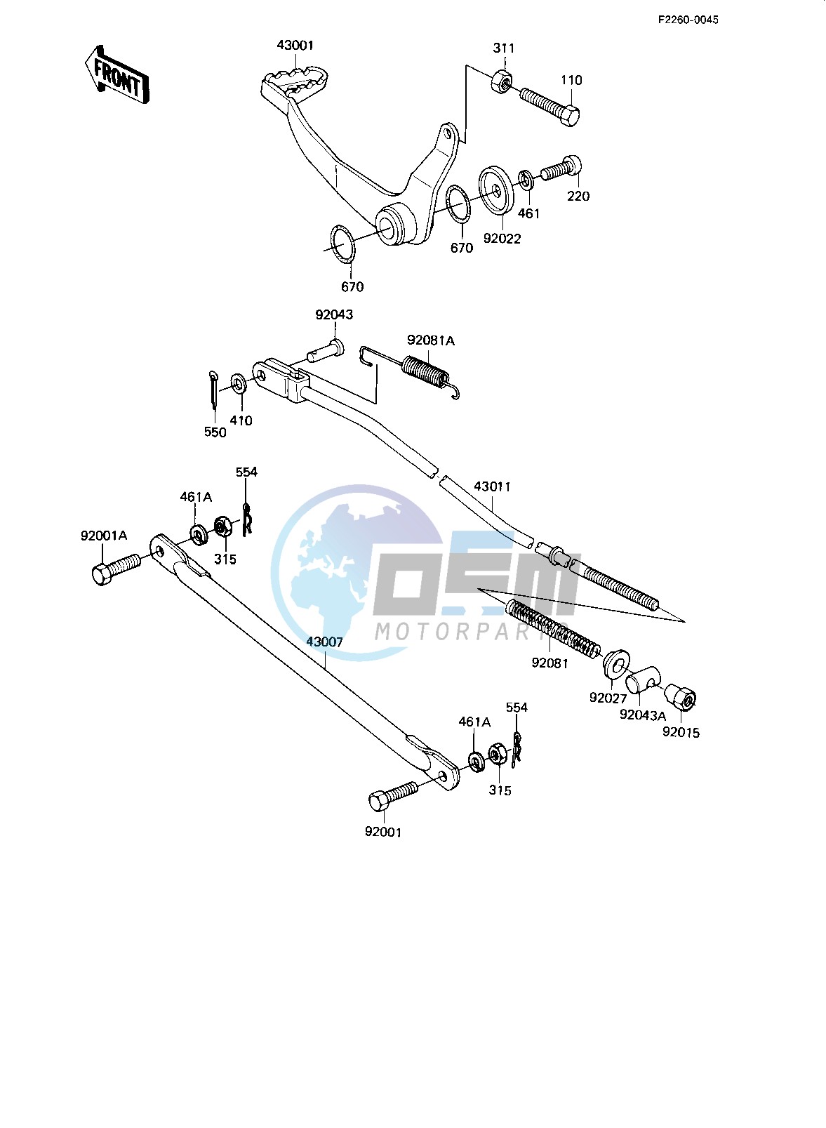 BRAKE PEDAL_TORQUE LINK -- 82-83 KE175-D4_D5- -