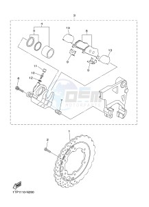 XVS950CU XV950 (2DE2) drawing REAR BRAKE CALIPER