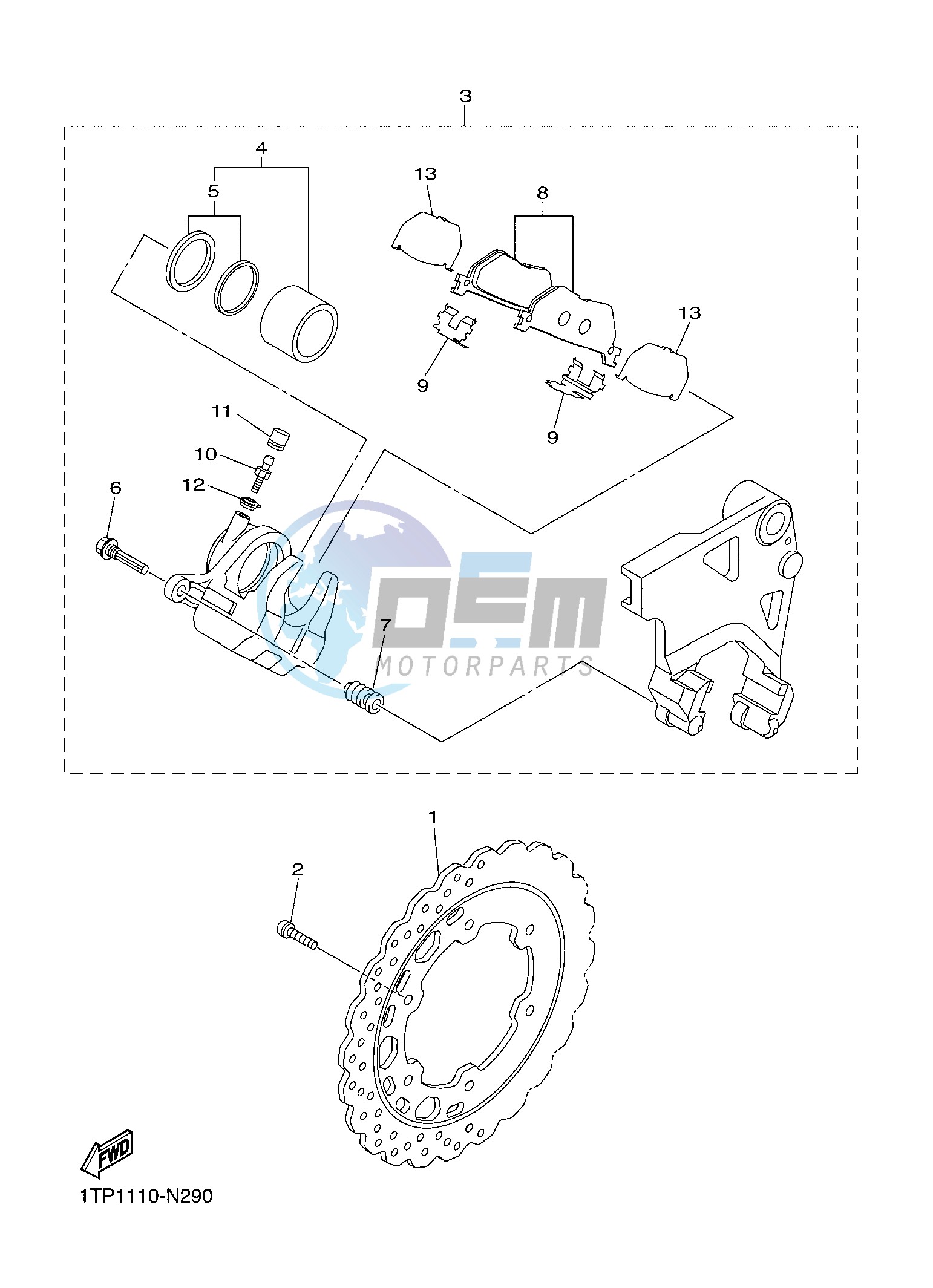 REAR BRAKE CALIPER