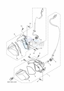 YP125R-DA XMAX 125 TECH MAX (BGU3) drawing STEERING HANDLE & CABLE