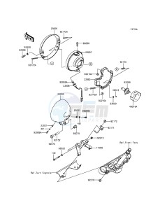 VULCAN 900 CUSTOM VN900CFFA GB XX (EU ME A(FRICA) drawing Headlight(s)(UK)