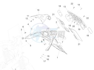 Medley 150 4T ie ABS (EMEA) drawing Rear cover - Splash guard