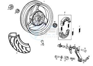 PREDATOR O2 - 50 cc drawing REAR WHEEL