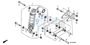 CBR600RR9 France - (F / CMF MME SPC) drawing REAR CUSHION (CBR600RR)