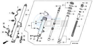 CB1300S9 Australia - (U / BCT MME TWO TY2) drawing FRONT FORK