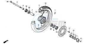 VT600CD drawing FRONT WHEEL