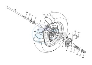 XVS A DRAG STAR CLASSIC 1100 drawing REAR WHEEL