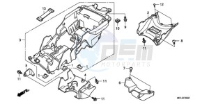 CBR1000RA9 France - (F / ABS CMF MME) drawing REAR FENDER (CBR1000RA)