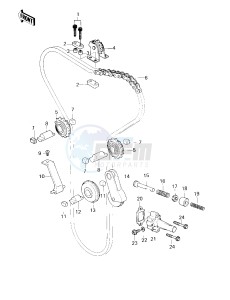 KZ 1000 D [Z1R] (D3) [Z1R] drawing CAM CHAIN_TENSIONER -- 80 D3- -