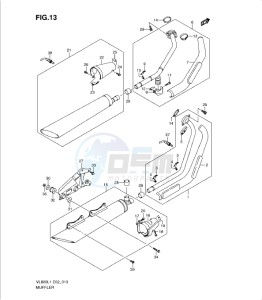 VL800 drawing MUFFLER