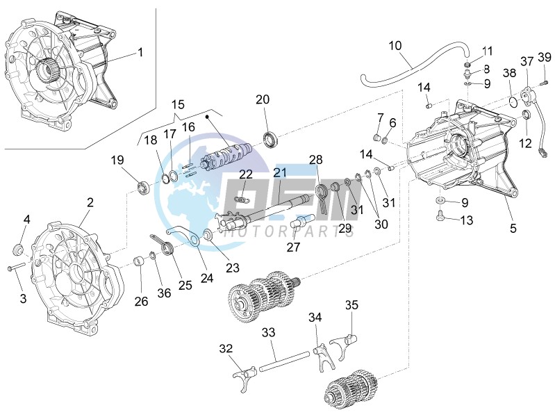 Gear box / Selector / Shift cam