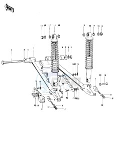 MC1 (A-B) 90 drawing SWING ARM_SHOCK ABSORBERS -- 73-75 MC1_MC1-A_MC1-B- -