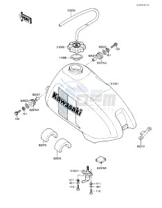 KX 80 E [KX80] (E1) [KX80] drawing FUEL TANK