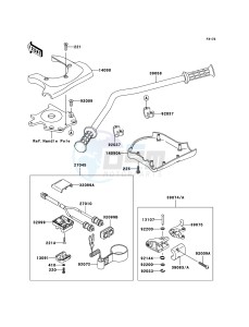 JET SKI 800 SX-R JS800-A3 FR drawing Handlebar