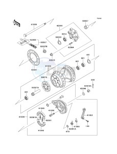 KL 125 D [KLR125] (D20-D22) [KLR125] drawing REAR HUB