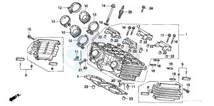 VF750C2 drawing CYLINDER HEAD (REAR)