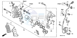 CBF1000AA France - (F / ABS CMF) drawing R. FRONT BRAKE CALIPER (CBF1000A/T/S)