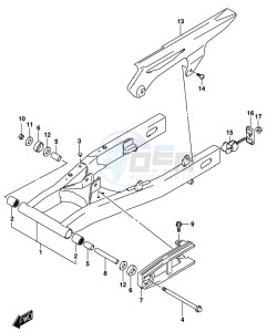 DL250 drawing REAR SWINGINGARM