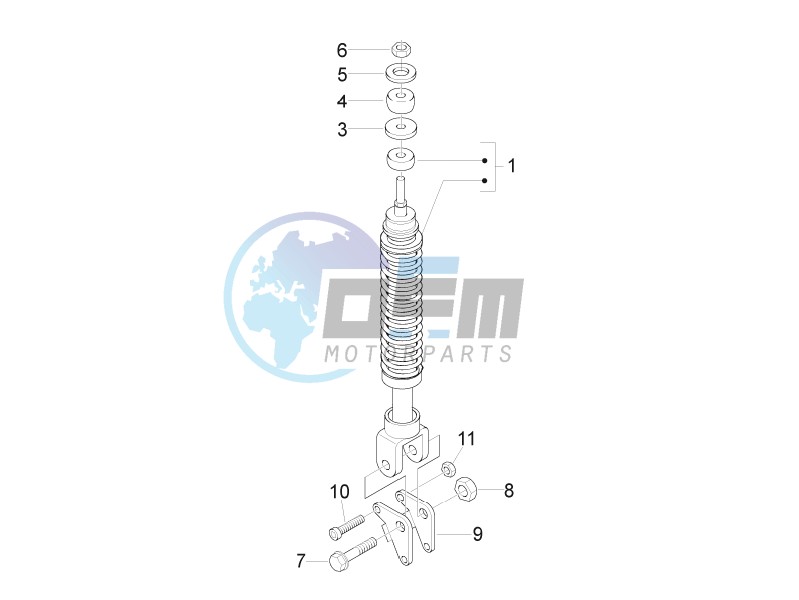 Rear suspension - Shock absorber/s