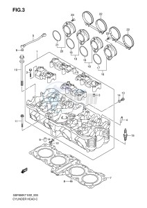 GSF650 (E2) Bandit drawing CYLINDER HEAD