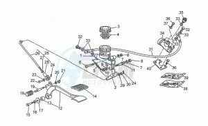 California III 1000 Carburatori Carenato Carburatori Carenato drawing Rear master cylinder