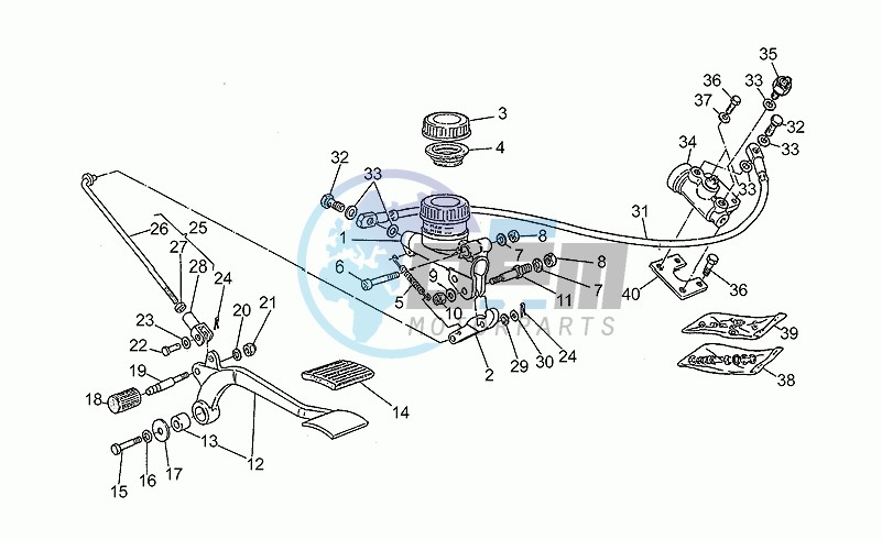 Rear master cylinder