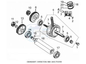 ETX 150 drawing Cylinder - Piston - Wrist pin unit