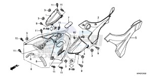 TRX420FED TRX420 Europe Direct - (ED) drawing SIDE COVER/TANK COVER