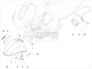 LXV 150 4T 3V E3 (APAC) (CN, RI, VT) drawing Wheel huosing - Mudguard