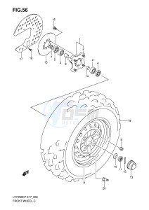 LT-F250 (E17) drawing FRONT WHEEL