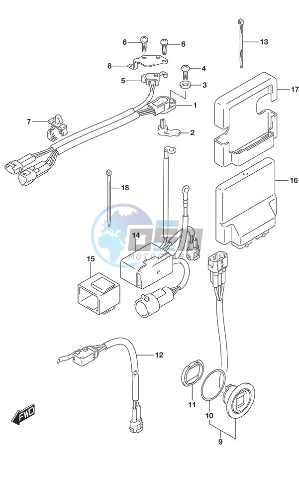 PTT Switch/Engine Control Unit