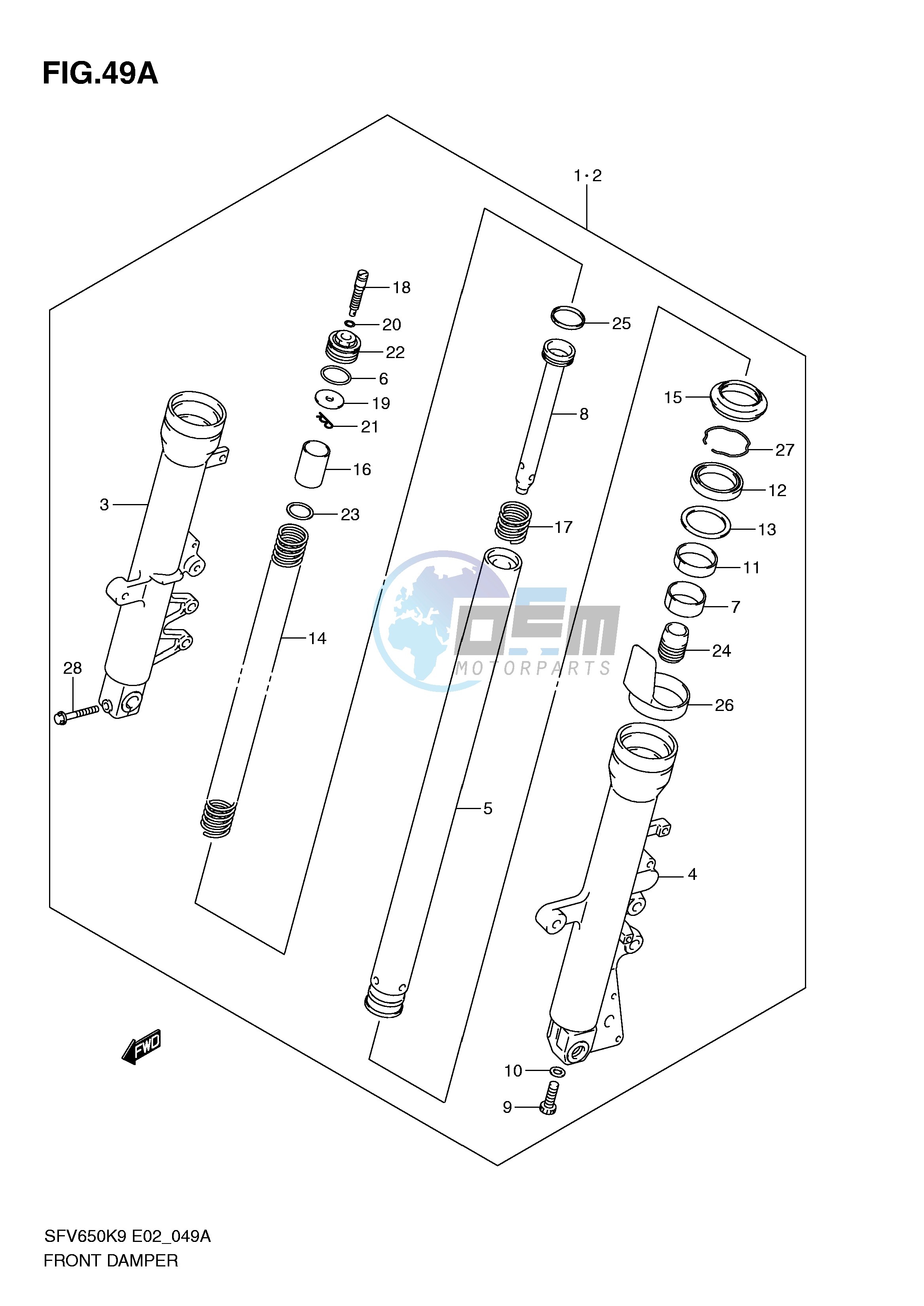 FRONT DAMPER (SFV650AK9 UAK9 AL0 UAL0)