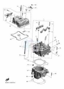 YZ450F (B2WA) drawing CYLINDER