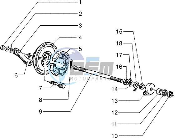 Front wheel component parts