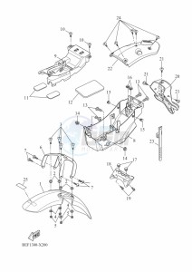 XSR700 MTM690-U (BLH1) drawing FENDER