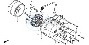 VT750C2 drawing LEFT CRANKCASE COVER/ GENERATOR