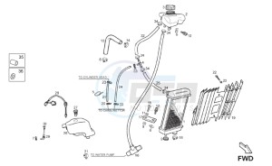 RX 50 (EMEA) drawing Water cooler