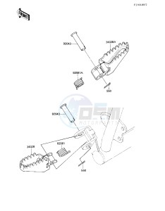 KX 80 E [KX80] (E1) [KX80] drawing FOOTRESTS