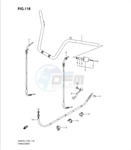 AN650 drawing HANDLEBAR (AN650L1 E19)