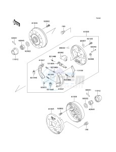 KAF 300 C [MULE 550] (C1-C5) [MULE 550] drawing REAR HUBS_BRAKES