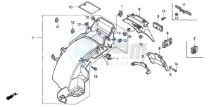 ST1100 drawing REAR FENDER